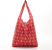 Eco Chic - Foldaway Shopper - A05RD - Red - Fleur de Lys*