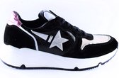 Clic sneaker CL-20337-Z  zwart ster zilver-39