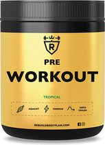Rebuild Nutrition Pre-Workout - Per Scoop 400 mg Cafeïne - Haal Het Maximale Uit Je Trainingen - Poeder 300 gr - Tropische Vruchten smaak