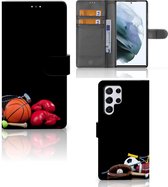 GSM Hoesje Geschikt voor Samsung Galaxy S22 Ultra Bookcover Ontwerpen Voetbal, Tennis, Boxing… Sports