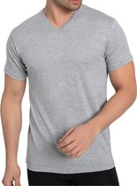 SPRUCE UP - Hemden heren - Onderhemd heren - Grijs - Tanktop heren - Korte mouw - Heren ondergoed - V hals - Maat S - ondergoed heren - black friday - black friday 2022