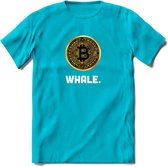 Bitcoin Whale - Crypto T-Shirt Kleding Cadeau | Dames / Heren / Unisex | Bitcoin / Ethereum shirt | Grappig Verjaardag kado | BTC Tshirt Met Print | - Blauw - S