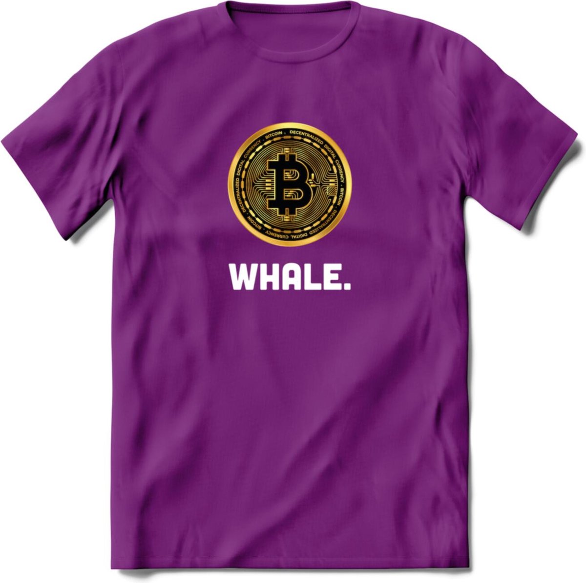 Bitcoin Whale - Crypto T-Shirt Kleding Cadeau | Dames / Heren / Unisex | Bitcoin / Ethereum shirt | Grappig Verjaardag kado | BTC Tshirt Met Print | - Paars - S