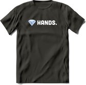 Daimond Hands - Crypto T-Shirt Kleding Cadeau | Dames / Heren / Unisex | Bitcoin / Ethereum shirt | Grappig Verjaardag kado | BTC Tshirt Met Print | - Donker Grijs - L