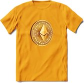 Ethereum Coin - Crypto T-Shirt Kleding Cadeau | Dames / Heren / Unisex | Bitcoin / Ethereum shirt | Grappig Verjaardag kado | BTC Tshirt Met Print | - Geel - S