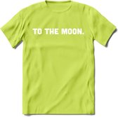 To The Moon - Crypto T-Shirt Kleding Cadeau | Dames / Heren / Unisex | Bitcoin / Ethereum shirt | Grappig Verjaardag kado | BTC Tshirt Met Print | - Groen - M