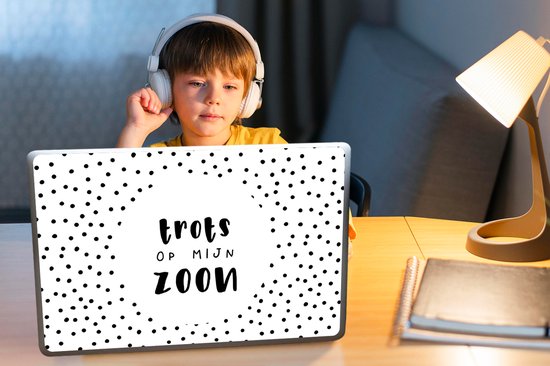Laptop sticker - 15.6 inch - Zoon - Design - Stippen - Spreuken - Quotes - 36x27,5cm - Laptopstickers - Laptop skin - Cover