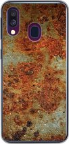 Coque Samsung Galaxy A40 - Fer - Vintage - Rouille - Coque de téléphone en Siliconen