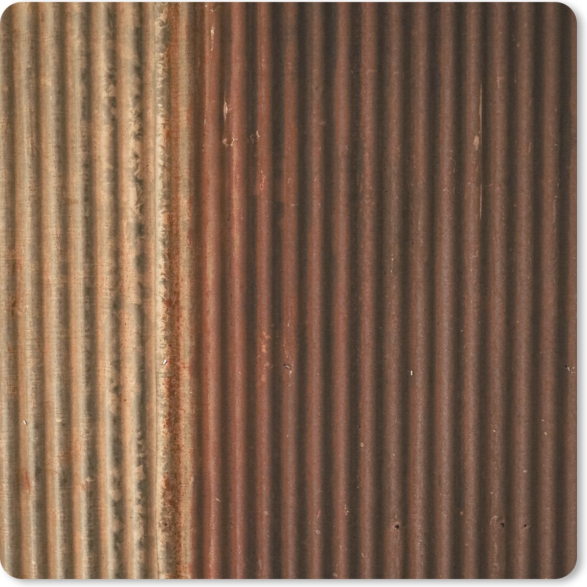 Muismat 20x20 cm - Mousepad Golfplaten - Roest print - Brons - Muismatten