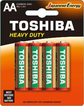 Toshiba 40 x AA Heavy Duty Zinc Carbon batterijen , R6KG-BP-4C 10x4 pack VOORDEELPAK
