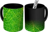 Magische Mok - Foto op Warmte Mok - Bladeren - Natuur - Structuur - 350 ML - Uitdeelcadeautjes