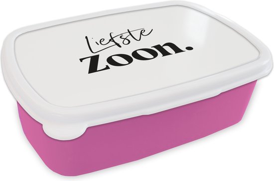 verhouding Aanpassing bijlage Broodtrommel Roze - Lunchbox - Brooddoos - Familie - Zoon - Lief - Liefste  Zoon -... | bol.com