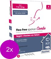 Flea Free Spot-On Combo Kat - Anti vlooien en tekenmiddel - 2 x 4 pip