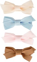 Baby haarspeldjes met strikje - sailor satin | Baby