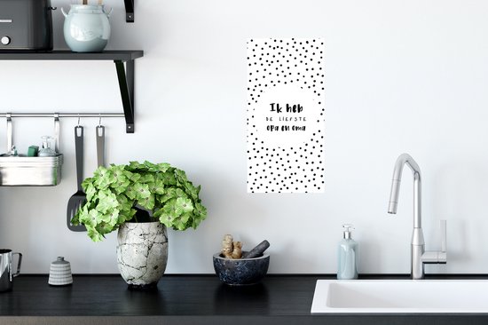 Stickers muraux - Film autocollant - Citations - Dictons - 'J'ai le grand-père et la grand-mère les plus adorables' - 20x40 cm - Film adhésif - Stickers muraux Chambre d'enfant - Papier peint autocollant - Papier peint autocollant - Film autocollant