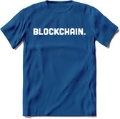Blockchain - Crypto T-Shirt Kleding Cadeau | Dames / Heren / Unisex | Bitcoin / Ethereum shirt | Grappig Verjaardag kado | BTC Tshirt Met Print | - Donker Blauw - XXL
