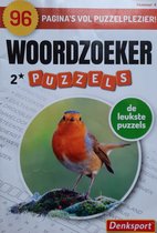 Denksport Woordzoeker 2 sterren puzzelboek - 96 pagina's vol puzzels - puzzelboekje vogeltje bloem