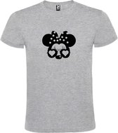 Grijs  T shirt met  "Minnie Mouse Love " print Zwart size XL