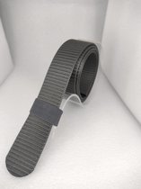 RR21-92.140gya : Nylon gewoven riem, antraciet grijs, 140cm(zonder buckle / gesp)