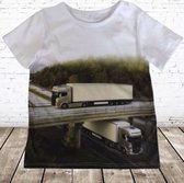 Stoer t-shirt met vrachtwagens LOO3 -s&C-134/140-t-shirts jongens