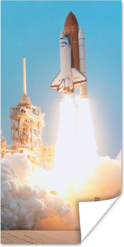 Poster Space shuttle op weg naar het onbekende - 20x40 cm