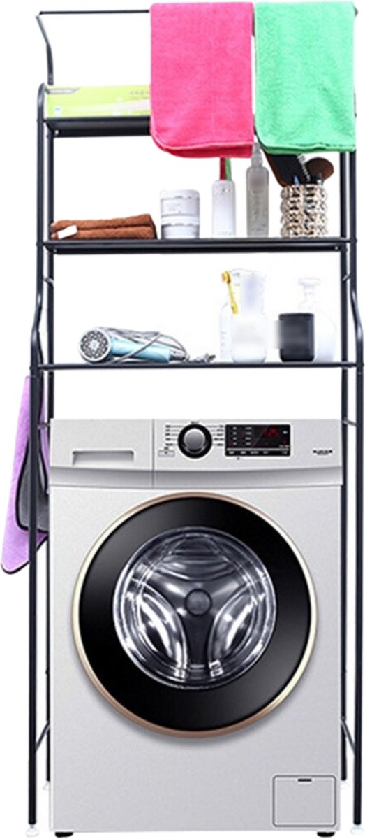 Zwarte Wasmachine kast Wasmachine rek 165*55*26cm Voor wasmachine met 55cm Breedte