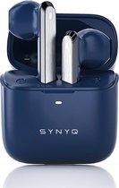 Synyq ProS Earbuds - Draadloze Oordopjes - Gaming Oortjes - Oortjes Draadloos - Bluetooth Oordopjes - Geschikt voor Apple & Android - Blauw