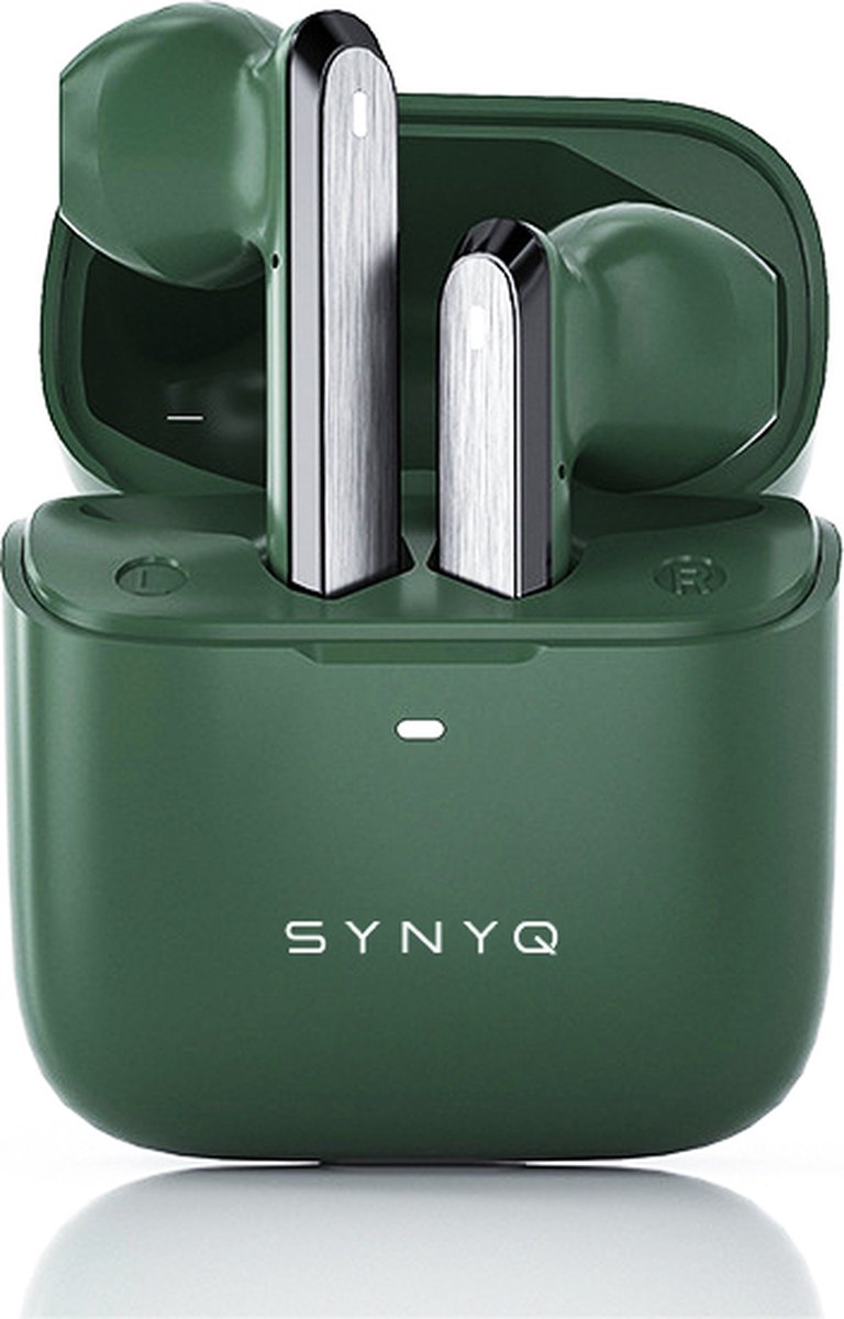 Synyq ProS Earbuds - Draadloze Oordopjes - Gaming Oortjes - Draadloze Oortjes - Bluetooth Oordopjes - Geschikt voor iOS & Android - Groen