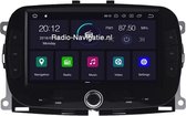 Fiat 500 Android 10.0 Navigatie 2din Bluetooth DAB+ 4K Video Qled Scherm Apple CarPlay Spraakbediening 5G Wifi Android Auto Apps Autoradio