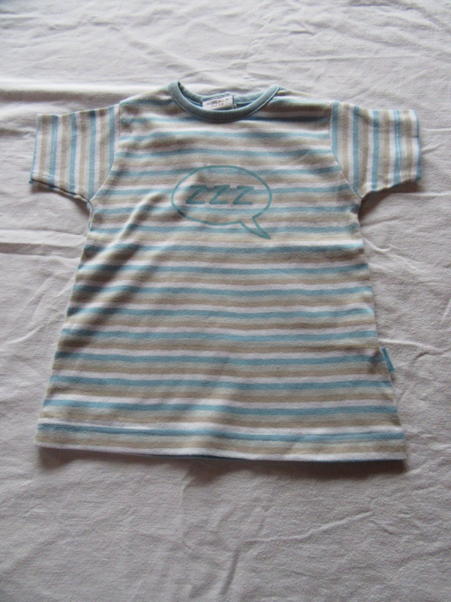 Wiplala Slaapkleed - Nachthemd - Streepje - ZZZ - 6 maand 68 blauw ,