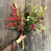 Veldboeket kerst | Kerststuk | Kerstdecoratie voor binnen | Gratis kaartje | BloomitUp