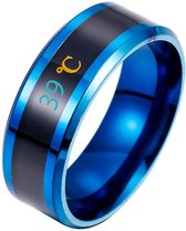 Smart Ring - waterdichte temperatuursensor - Intelligente Smart Ring - Ring - Finger Wear - Veranderen - multifunctionele kleurenprinter - Temperatuur Rings - (Color: Blue, Size: 1