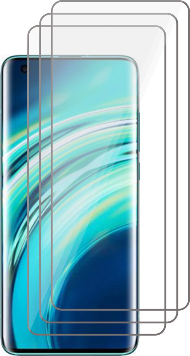 Screenprotector geschikt voor Xiaomi Mi 10 - Screen Protector Glas - 3 stuks