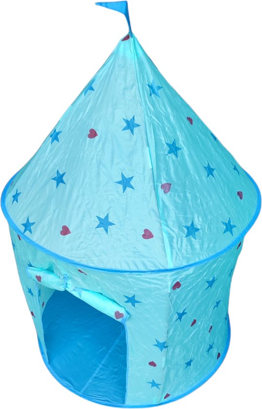 Speeltent - Kasteel - Blauw - Pop-up Tent - Kasteeltent - Prinses