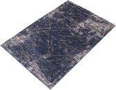 Vloerkleed Ibiza Style | Midnight Marmer Donkerblauw - 220 x 160 cm