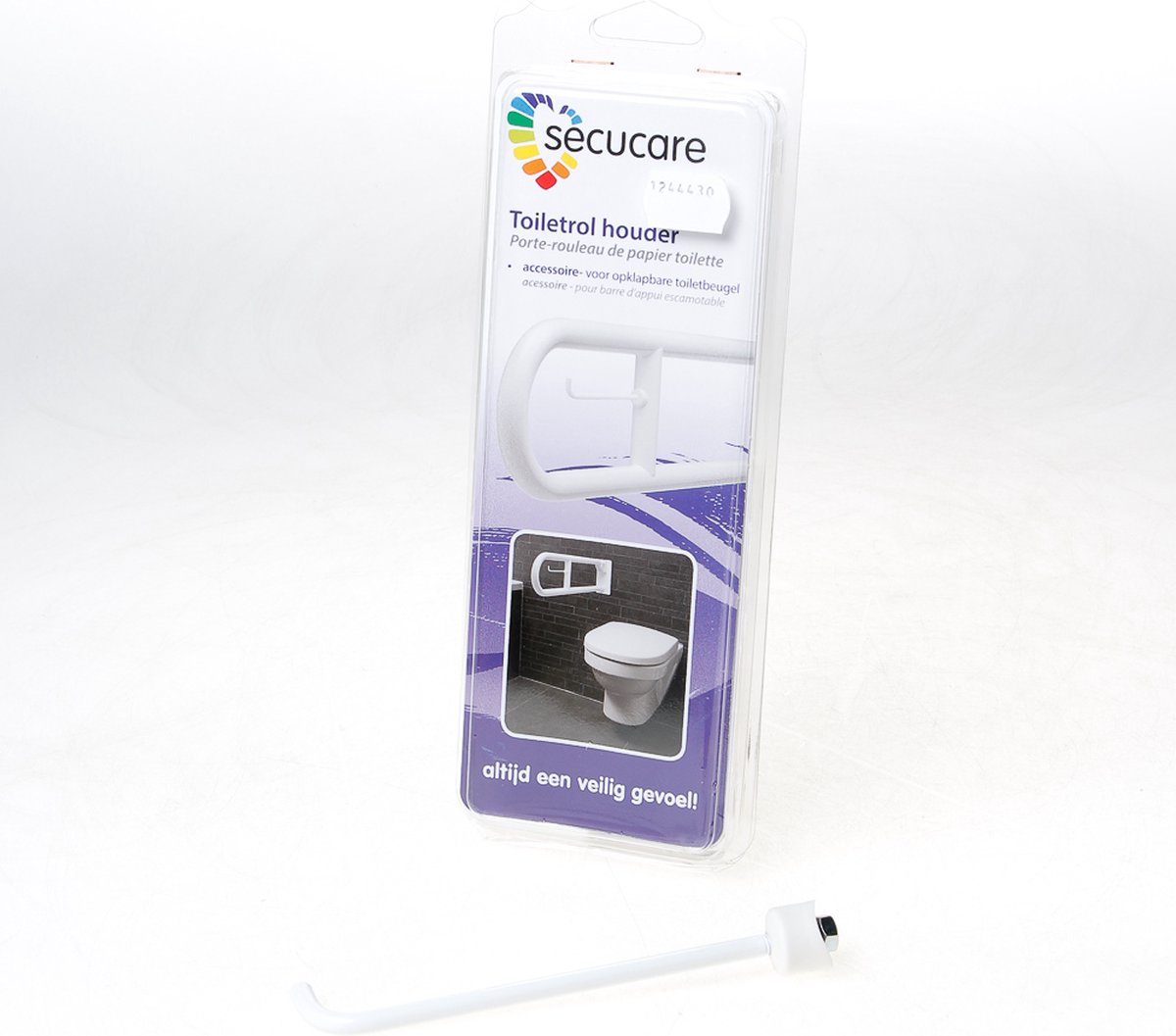 Secucare - SecuCare toiletrolhouder t.b.v. toiletbeugel opklapbaar