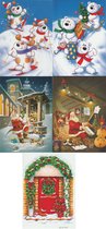 60 pièces - Cartes de Noël et nouvel an de luxe avec enveloppes - 15 x 10,5 cm