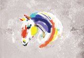 Fotobehang Paard geschilderd XXL – posterbehang – 368 x 254 cm