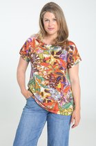 Paprika Dames T-shirt met bloemenprint - T-shirt - Maat 46