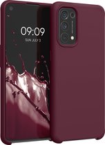 kwmobile telefoonhoesje voor Oppo Find X3 Lite - Hoesje met siliconen coating - Smartphone case in wijnrood