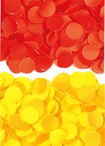 400 gram geel en rode papier snippers confetti mix set feest versiering - 200 gram per kleur