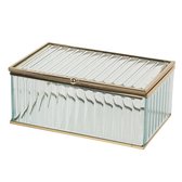 Glazen Sieradendoos 17*10*7 cm Transparant Glas Rechthoek Juwelendoos Sieradenbox Sieradenkist