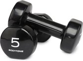 BODYTONE - DV5 - PAAR VINYL DUMBBELS 5 KG - ZWART