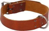 Adori Halsband Vetleder Met Print Cognac - Hondenhalsband - 40mmx70 cm