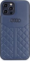 Blauw hoesje van Audi - Backcover - iPhone 13 Pro - Q8 Serie - Genuine Leather