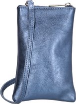Charm London Phone Bag Elisa Telefoontasje Metallic Jeansblauw