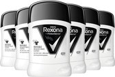 Rexona Men Motion Sense Invisible on Black & White Deodorant 6 x 50 ml - Deo - Geen Alcohol - Geen Kleurstoffen - Anti Transpirant Mannen - Antiperspirant - Voordeelverpakking - Valentijnsdag