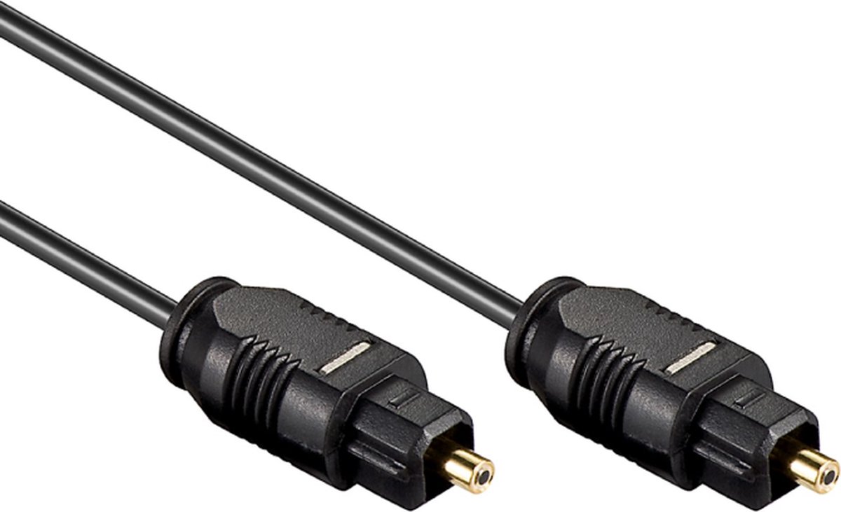 Goobay Toslink kabel (2,2mm), Toslink-stekker naar Toslink-stekker, 1,5 m, zwart