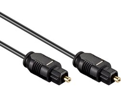 Goobay Toslink kabel (2,2 mm), Toslink-stekker naar Toslink-stekker, 1,5 m, zwart