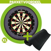 Winmau Blade 6 Triple Core + Rubberen Dartmat 60*250 + Dartbordverlichting Basic XL (Lime)